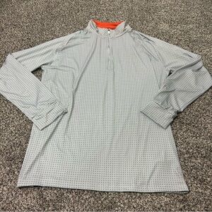 Birdie Bound Pullover Shirt Mens Medium Gray Houndstooth Quarter Zip Golf